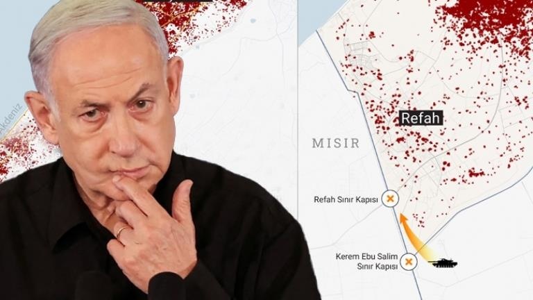 İsrail inatla Refah’a girdi Ateşkese neden yanaşmadıklarını ortaya koyan harita