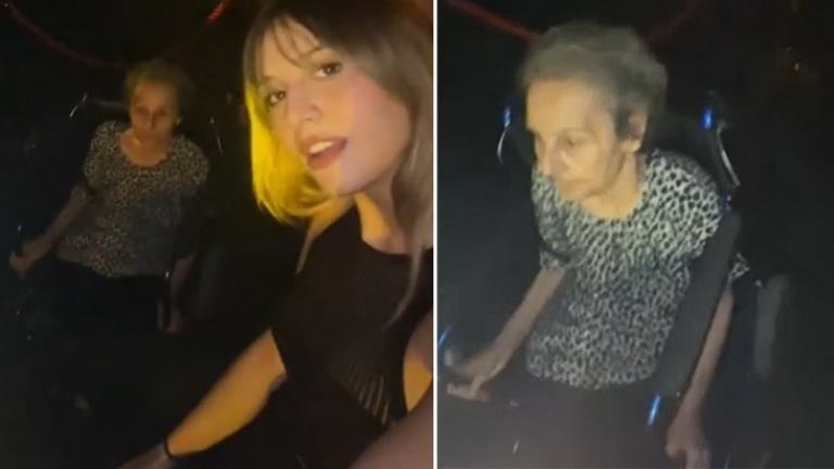 Tekerlekli Sandalyedeki Anneanne Gece Kulübüne Götürüldü