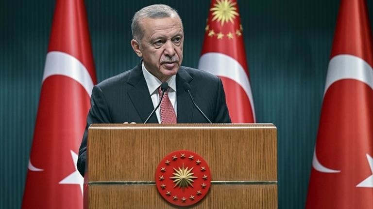 Cumhurbaşkanı Erdoğan, Kabine toplantısı sonrası açıklamalarda bulunuyor.