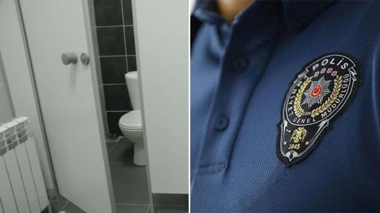 Kadınlar tuvaletindeki gizli görüntü ortalığı karıştırdı Polis memuru açığa alındı
