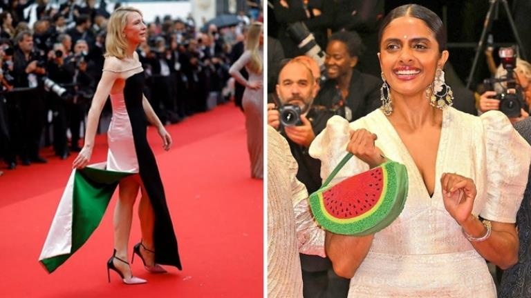 Cannes Film Festivali’nde ’’Gazze’’ geçidi Kırmızı halıya damga vurdular