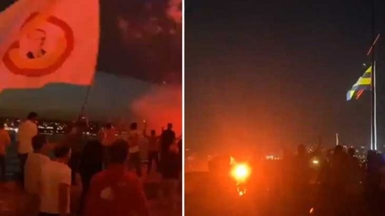 Lig bitti, kavga bitmedi Galatasaray tesislerini basan Fenerbahçeliler yangın çıkardı