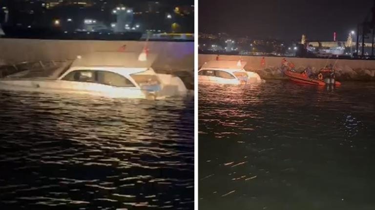 İstanbul’da tekne battı, içindekiler ölümden döndü