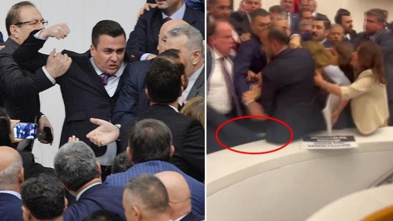 TBMM’de kayyum gerginliği AK Partili Osman Gökçek, DEM Partili Şenyaşar’a tekme attı