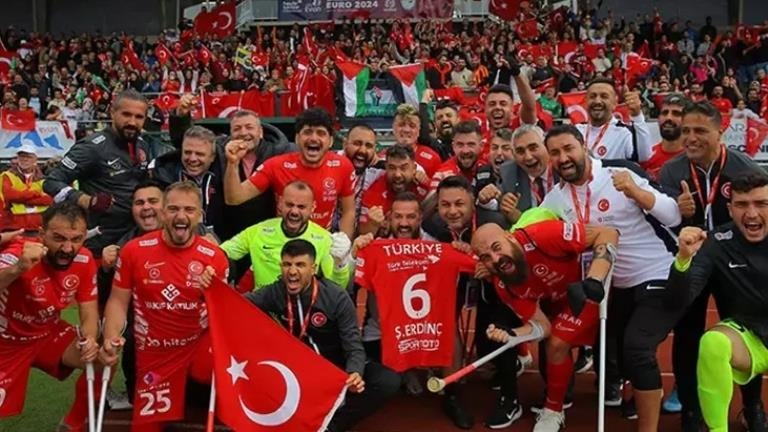 Türkiye Ampute Futbol Milli Takımı üst üste üçüncü kez Avrupa şampiyonu