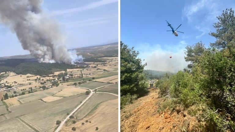 Çanakkale, Kütahya, Uşak ve Sinop’ta orman yangını Köylere uyarılar yapıldı