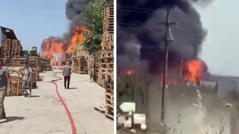 Gebze'deki Palet Fabrikasında Yangın: İtfaiye Ekipleri Çalışmalarını Sürdürüyor