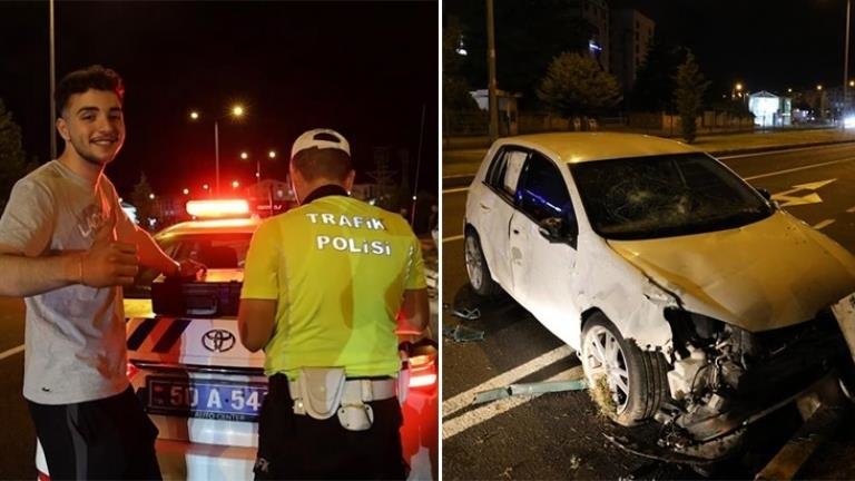 Yaptığı kazayı inkar etti Uyanık sürücünün oyunu polis engeline takıldı